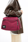M raspberry nylon flap bag M raspberry nylon flap bag