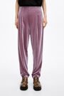 Iridescent lilac corduroy carrot trousers Iridescent lilac corduroy carrot trousers