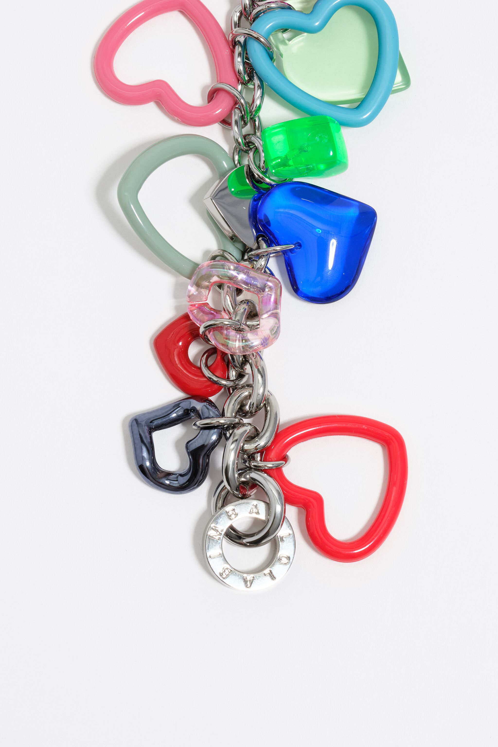 【BIMBA Y LOLA】リボン＆ハートキーホルダー Multicolor glossy hearts key ring