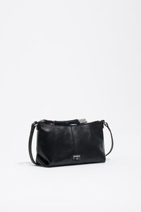 Black leather mini Paper crossbody bag