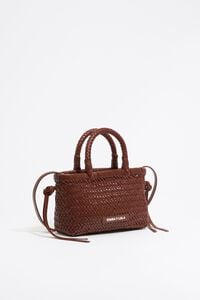 Walnut plaited leather mini bag Walnut plaited leather mini bag