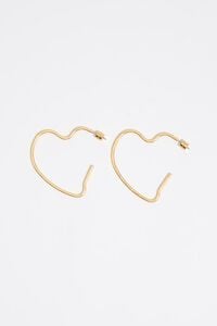 Matte gold heart earrings