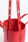 M red leather vertical shopper bag M red leather vertical shopper bag