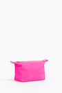 S neon pink nylon trapezium make-up case S neon pink nylon trapezium make-up case