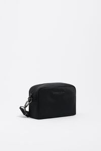 Black nylon crossbody bag