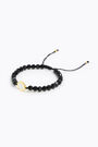 Black crystals bracelet white piece Black crystals bracelet white piece