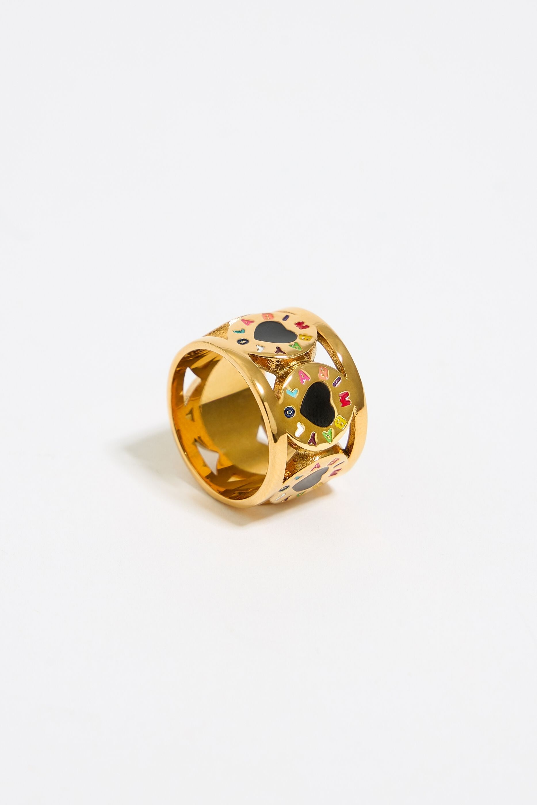 Gold cheap steel ring