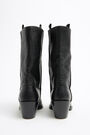 Black leather cowboy ankle boot Black leather cowboy ankle boot