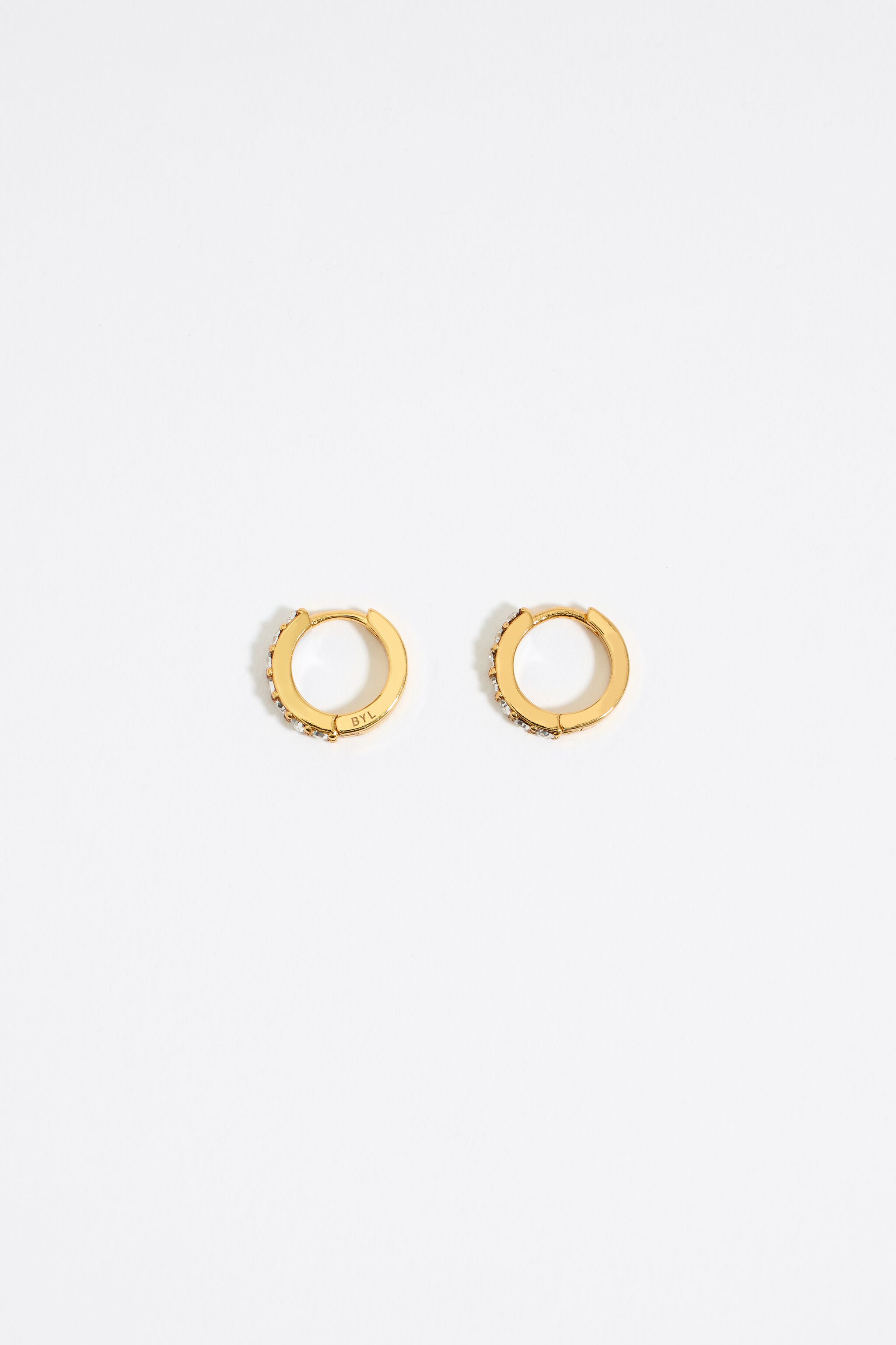 Gold crystal hoops hot sale