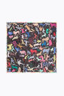 Dark grey art brut animal scarf Dark grey art brut animal scarf