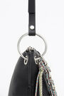 Black leather trapezium bag Black leather trapezium bag