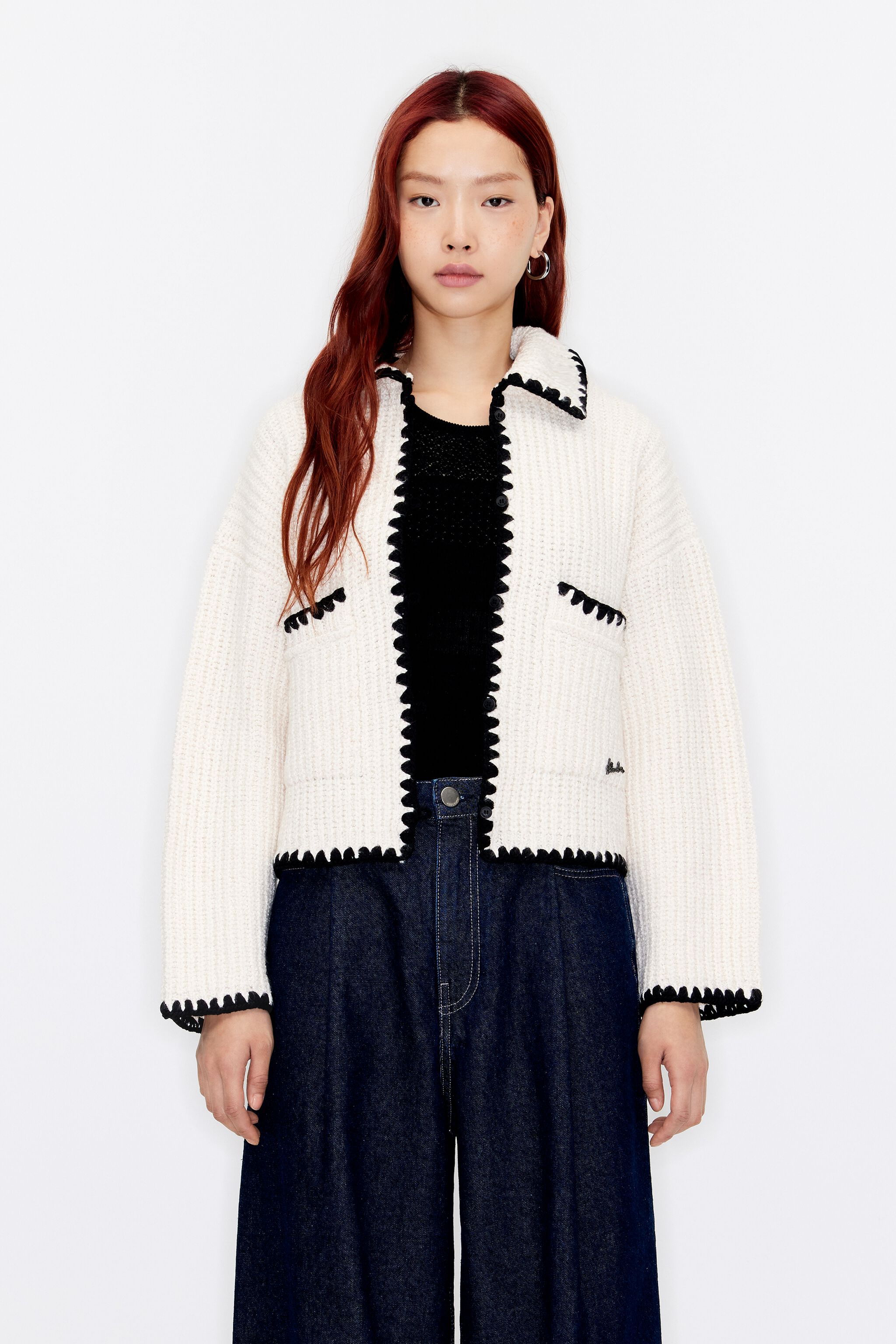 Ivory knit cardigan