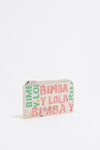 Ivory BIMBA logos print card holder/coin purse