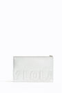 Silver leather envelope make-up case Silver leather envelope make-up case