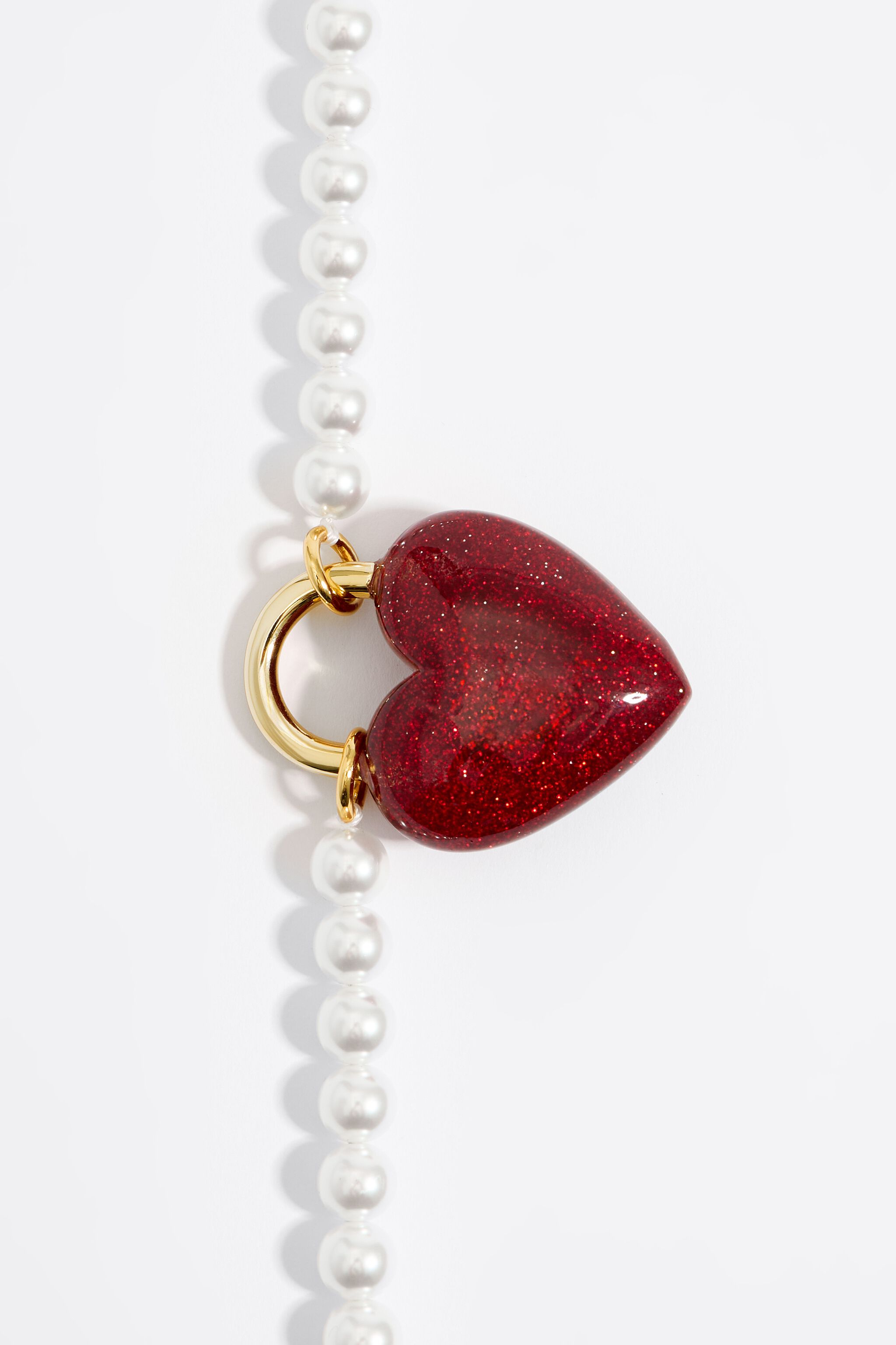 Red sparkly clearance necklace