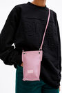 Pink leather phone minibag Pink leather phone minibag