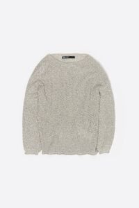 Silver metallic batwing sleeve sweater