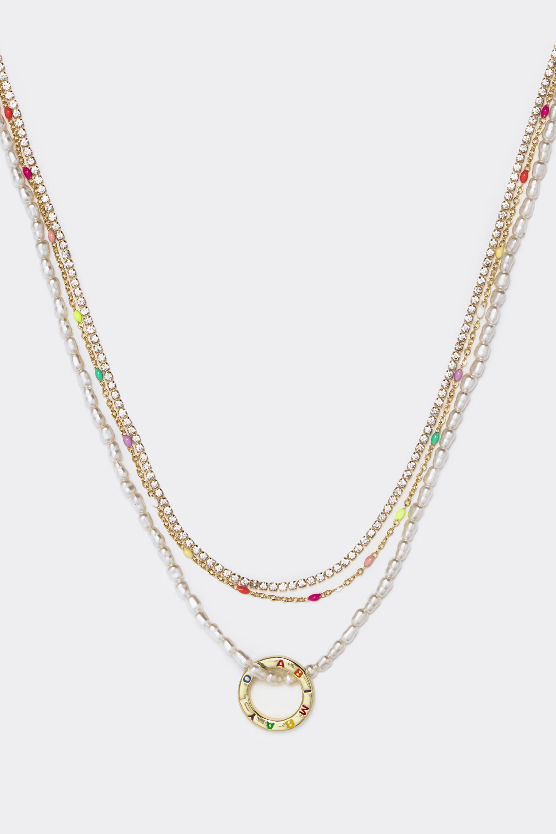 Gold on sale crystal chain