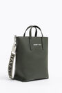 L green leather vertical shopper bag L green leather vertical shopper bag