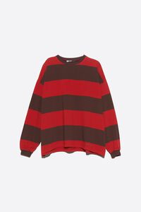 Oversize red striped T-shirt