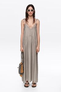 Silver fluid camisole dress