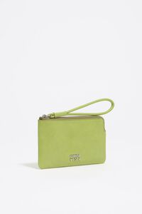 Small lime leather coin purse