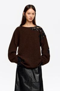 Dark brown lace sweater