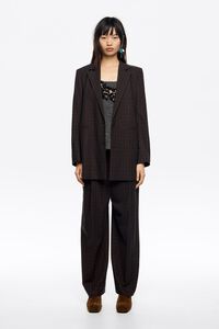 Brown checked tailored jacket