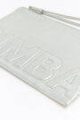 Silver leather envelope make-up case Silver leather envelope make-up case