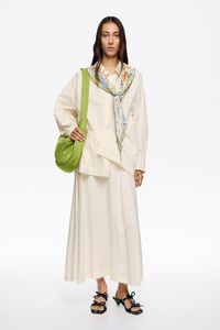 Oversize vanilla stitching shirt