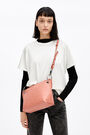 M coral leather trapezium crossbody bag M coral leather trapezium crossbody bag