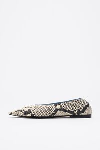 Snake print leather pointed toe ballerina Snake print leather pointed toe ballerina