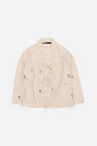 Sand mini embroidered kimono jacket