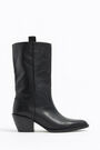 Black leather cowboy ankle boot Black leather cowboy ankle boot