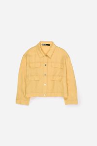 Yellow linen boxy jacket