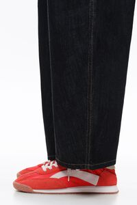 Red suede and nylon 13 06 sneaker