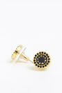 Black logo small earrings Black logo small earrings