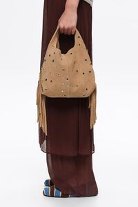 Small Paper handbag in natural suede