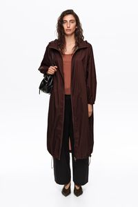Chocolate fluid trench coat