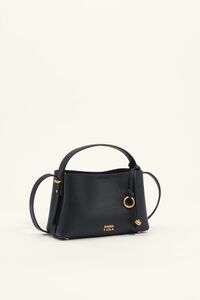 Black leather Chihuahua mini slouch bag
