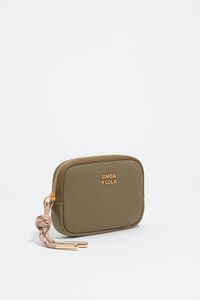 Olive nylon coin purse