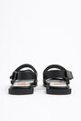 Flat black leather sandal Flat black leather sandal