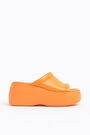 Orange leather platform sandal Orange leather platform sandal