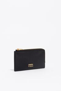 Black nylon card holder/coin purse