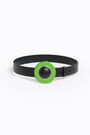 Black leather planet belt Black leather planet belt