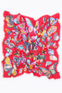 Red large butterflies shawl Red large butterflies shawl