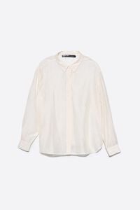 Ivory straight striped shirt