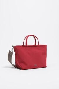 Medium dark red gabardine Chihuahua shopper bag