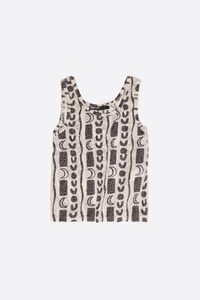 White devor&eacute; Moon stripes vest top