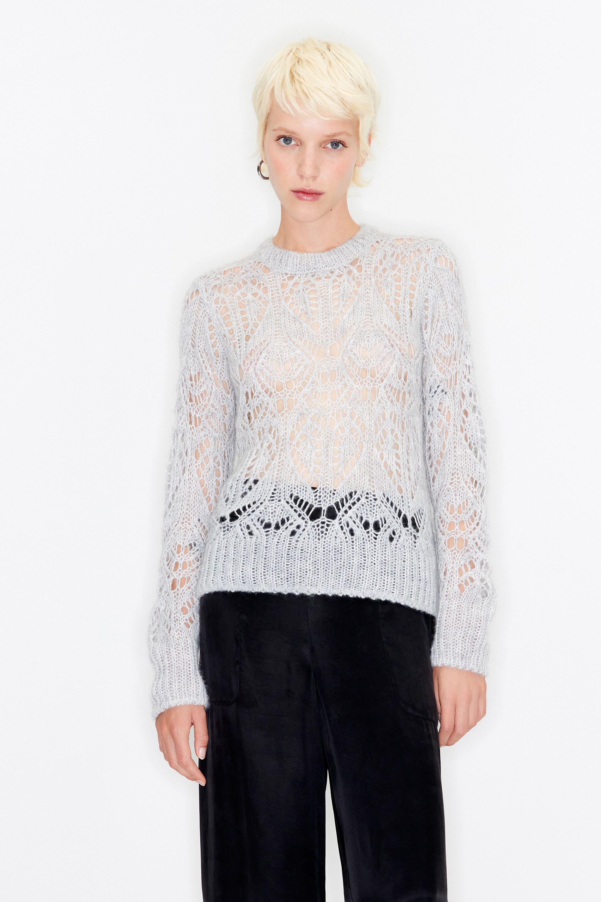 White discount alpaca sweater